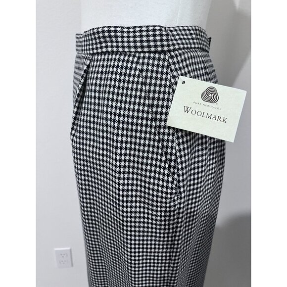Vtg Pendleton size 8 wool pencil skirt Houndstooth New w tags Academia Preppy - Picture 4 of 9